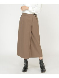 【SALE／50%OFF】IKKA LOUNGE ラップ風セミタイトスカート イッカ スカート その他のスカート ホワイト ブラウン