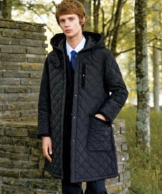 DRESSTERIOR キルティング フーデット コート ドレステリア ジャケット・アウター その他のジャケット・アウター ブラック【送料無料】