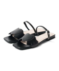 BEAMS HEART WOMEN �n�[�g ���`�[�t �T���_�� �r�[���X �n�[�g �V���[�Y�E�C �T���_�� �u���E�� �u���b�N�y���������z