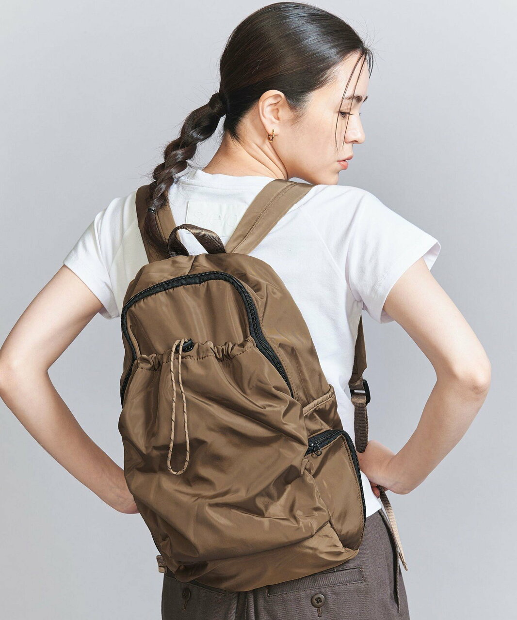 【SALE/20%OFF】BEAUTY&YOUTH UNITED ARROWS ドロストポケット リュック ビューティー&ユース ユナイテッドアローズ バッグ リュック・バックパック グレー ブラック ブラウン ネイビー【送料無料】 - メイン画像 4