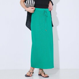 【SALE／20%OFF】Rouge vif la cle 【セットアップ対応】ストレートニットスカート ルージュ・ヴィフ ラクレ スカート ロング・マキシスカート ブラック ブラウン グリーン【送料無料】