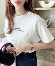ロゴ刺繍半袖Tシャツ