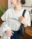 ロゴ刺繍半袖Tシャツ