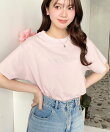 ロゴ刺繍半袖Tシャツ