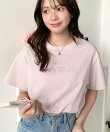 ロゴ刺繍半袖Tシャツ