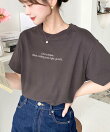ロゴ刺繍半袖Tシャツ