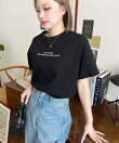 ロゴ刺繍半袖Tシャツ
