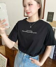 ロゴ刺繍半袖Tシャツ