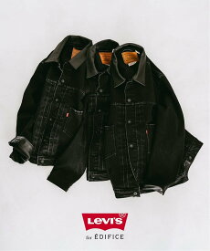 EDIFICE 《再予約》Levi's(リーバイス) 別注 2nd Type トラッカー ジャケット エディフィス ジャケット・アウター デニムジャケット ブラック【送料無料】