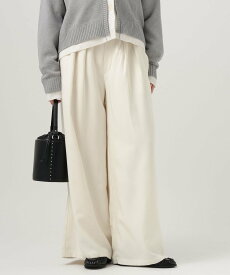 【SALE／20%OFF】BAYFLOW [美脚見えが叶う]TRタックワイドパンツ ベイフロー パンツ その他のパンツ ホワイト グレー【送料無料】