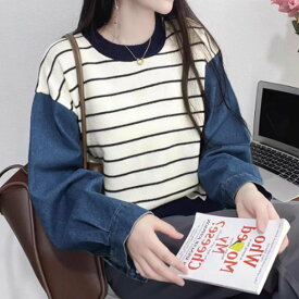 【SALE／30%OFF】miniministore レイヤード風ニットトップスレディース韓国 ミニミニストア トップス ニット ピンク ブラック ホワイト ブラウン