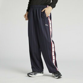 PUMA メンズ トレーニング シャドウ ストライプ ニット パンツ プーマ パンツ ジャージ・スウェットパンツ ネイビー【送料無料】