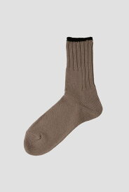 MHL. COTTON LINEN TIPPED SOCKS マーガレット・ハウエル 靴下・レッグウェア 靴下 レッド ブラック ホワイト