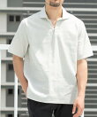 『XLサイズあり』リラックスコットンリネンスキッパーシャツ