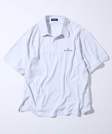 【SALE／50%OFF】NAUTICA ビックシルエット パイル ポロシャツ ボーダー柄 フリークスストア トップス ポロシャツ ブラウン ネイビー【送料無料】