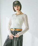 PAGEBOY メロメロンレース2WAYロングスリーブ ページボーイ トップス その他のトップス ホワイト グレー …