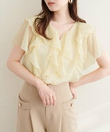 【SALE／20%OFF】natural couture フロントバー付きフリルブラウス ナチュラルクチュール トップス シャ…