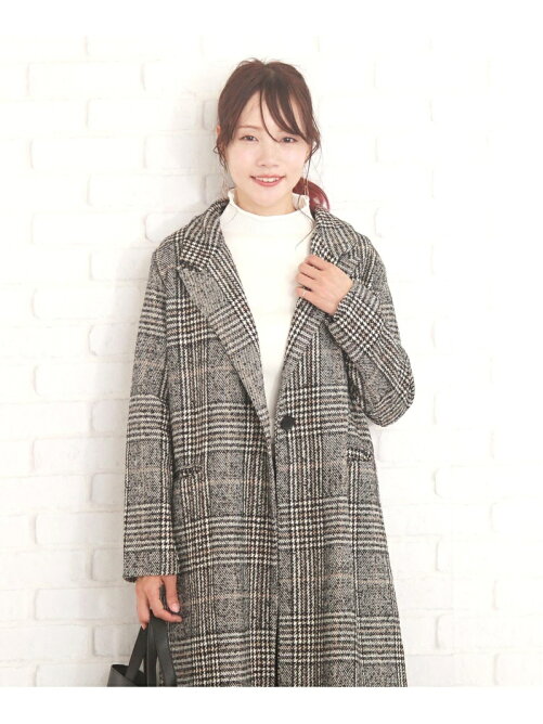 Amulet 千鳥柄ロングコート レディース 冬物 アウター Rakuten Fashion 楽天ファッション 旧楽天ブランドアベニュー Ah6849