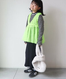 【SALE／10%OFF】CIAOPANIC TYPY 【新色追加】【KIDS】シャーリングチュール2WAYチュニック チャオパニックティピー ワンピース・ドレス その他のワンピース・ドレス ホワイト グリーン ブルー ピンク レッド ブラック