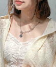 AS KNOW AS plusロゴプレート チェーンネックレス