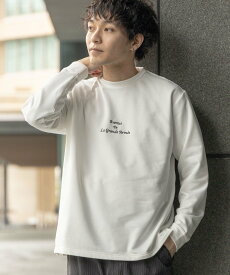 【SALE／50%OFF】BEAMS HEART MEN BEAMS HEART / 裏毛 ダンボール ロングスリーブ Tシャツ ビームス ハート トップス カットソー・Tシャツ ホワイト ベージュ