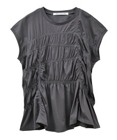 【SALE／20%OFF】GARAGE OF GOOD CLOTHING 変形シャーリングカットプルオーバー ガレージ オブ グッド クロージング トップス カットソー・Tシャツ グレー ホワイト ブラック【送料無料】