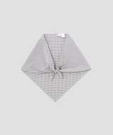 MHL. TINY GINGHAM COTTON SCARF マーガレット・ハウエル ファッション雑貨 スカーフ・バンダナ ブラック…