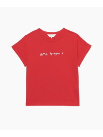 To b. by agnes b. W984 TS ロゴTシャツ アニエスベー トップス カットソー・Tシャツ レッド【送料無料】