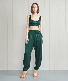 【SALE／80%OFF】BEAUTY&YOUTH UNITED ARROWS ＜H＞SILK SATIN CROPPED TANK TOP/タンクトップ ユナイテッドアローズ アウトレット ワンピース・ドレス チュニック グリーン ブラウン【送料無料】