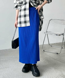 【SALE／30%OFF】GeeRA すっきり見え!リブタイトロングスカート ジーラ スカート ロング・マキシスカート ベージュ ピンク ブラウン グリーン ブラック ホワイト グレー ブルー