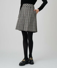 ANAYI 【セットアップ対応商品】ツイーディージャガードキュロットパンツ アナイ パンツ キュロット ベージュ ブラック【送料無料】