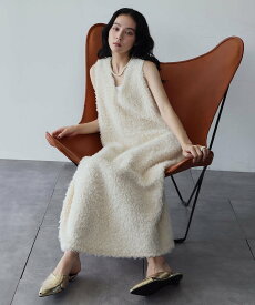 【SALE／7%OFF】ELFRANK シープボアVネックジャンパースカート ワンピース ガール ワンピース・ドレス ジャンパースカート ブラック【送料無料】