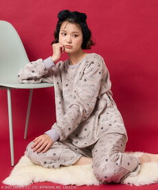 【SALE／41%OFF】FREAK'S STORE 「HELLO KITTY」 ヘアバンド付き パジャマセットアップ 25AW フリークスストア トップス スウェット・トレーナー ブラウン グレー ホワイト【送料無料】