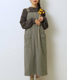 【SALE／30%OFF】SHOO・LA・RUE ドロストカーゴジャンスカ シューラルー ワンピース・ドレス その他のワンピース・ドレス ブラック ホワイト カーキ