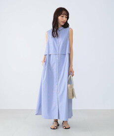 Demi-Luxe BEAMS ne Quittez pas * Demi-Luxe BEAMS / 別注 ストライプ ノースリーブ シャツワンピース デミルクス ビームス ワンピース・ドレス その他のワンピース・ドレス【送料無料】