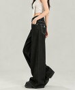 ワイドデニムパンツ ハイウエストジーンズ