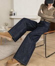 ワイドデニムパンツ ハイウエストジーンズ
