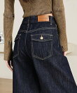 ワイドデニムパンツ ハイウエストジーンズ
