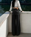 ワイドデニムパンツ ハイウエストジーンズ
