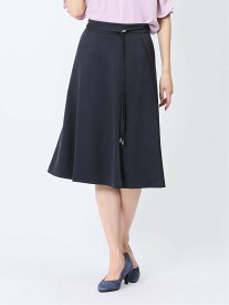 【SALE／11%OFF】m.f.editorial 麻調合繊 フレアースカート 紺(セットアップ可能) タカキュー スーツ・フォーマル スーツスカート ネイビー【送料無料】