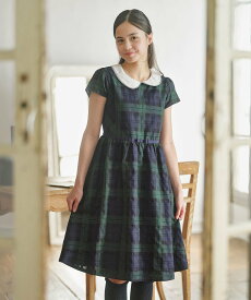 【SALE／30%OFF】組曲 KIDS 【150-170cm】クラシックチェック ワンピース クミキョク ワンピース・ドレス ワンピース グリーン【送料無料】