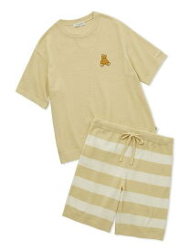 gelato pique 【ONLINE限定】【HOMME】エアモコベアワンポイントセットアップ ジェラートピケ トップス スウェット・トレーナー ネイビー イエロー【送料無料】