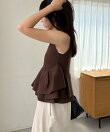 アシメペプラムヘンリーニット