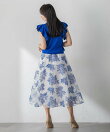 ブーケ刺繍オーガンジースカート