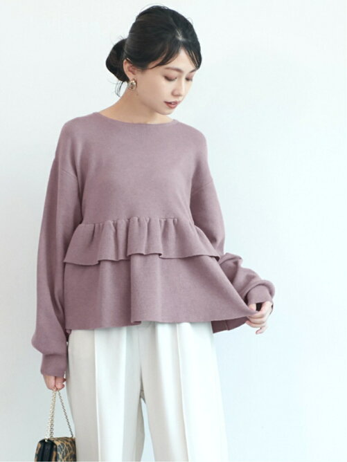 Coca 裾フリルフレアニットトップス Rakuten Fashion 楽天ファッション 旧楽天ブランドアベニュー Bq0854