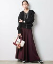 フレアマキシスカート<大きいサイズ有>シックスタイル