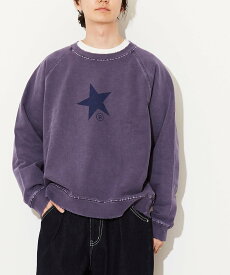 CONVERSE TOKYO ONESTAR★ DAMAGE SWEAT コンバーストウキョウ トップス スウェット・トレーナー パープル グリーン ブラック【送料無料】