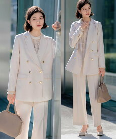 【SALE／18%OFF】GeeRA 【3点】着回しベスト&ジャケットセットスーツ ジーラ スーツ・フォーマル セットアップスーツ ベージュ ネイビー ホワイト【送料無料】