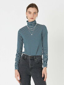 【SALE／60%OFF】Levi's RUSCHED タートルネック ブルー GIBRALTER SEA リーバイス トップス ニット ブルー