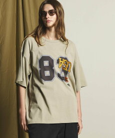 MAISON SPECIAL Numbering USA Embroidery Prime-Over Football Crew Neck T-shirt メゾンスペシャル トップス カットソー・Tシャツ ブラック【送料無料】